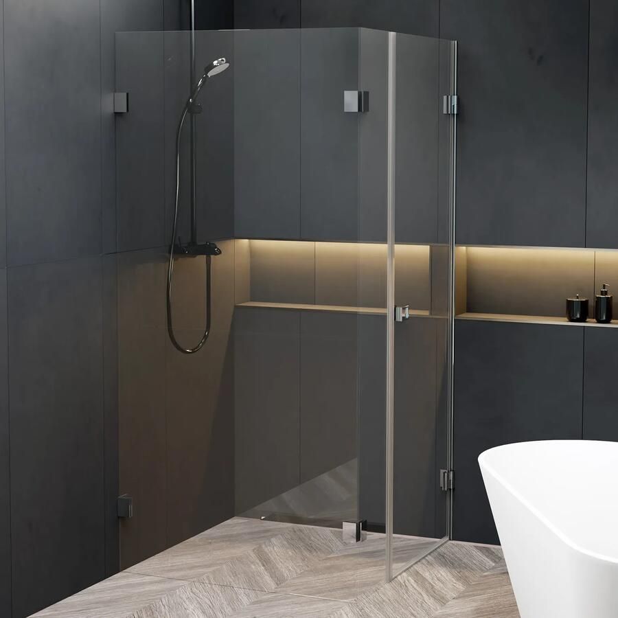 Riho Scandic X204 douchecabine rechts 120x80cm chroom