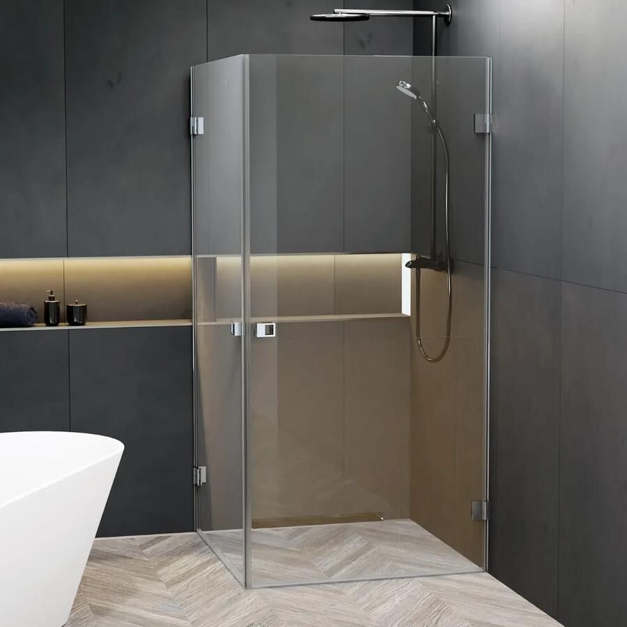 Riho Scandic X309 kwartronde douchecabine 90x90cm chroom