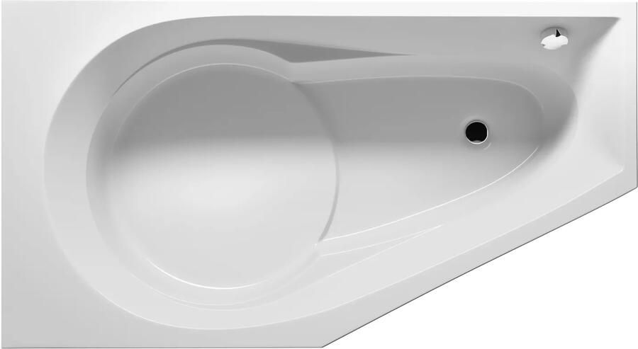 Riho Yukon inbouw hoekbad rechts 160x90cm wit glans