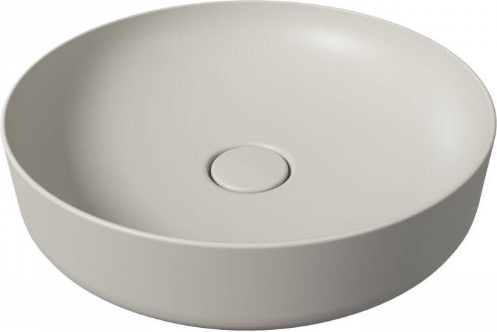 Salenzi Opbouw Waskom Form 45cm Mat Grijs (inclusief bijpassende afvoerplug) OP=OP
