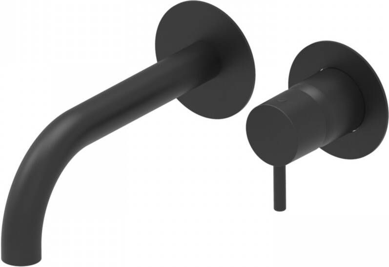 Salenzi Wastafelkraan Afbouwdeel Giro Gepoedercoat Messing Mat Zwart OUTLET