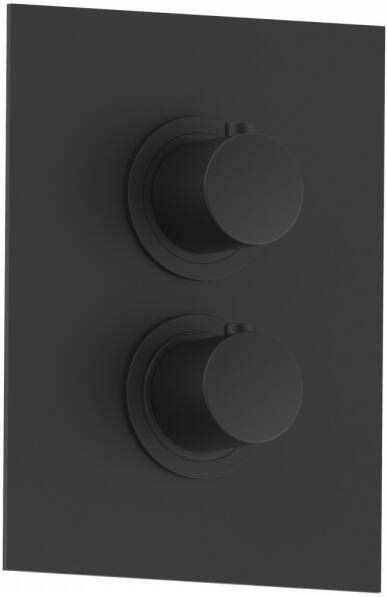 Salenzi Inbouwthermostaat met Afbouwdeel Giro Vierkant Mat Zwart