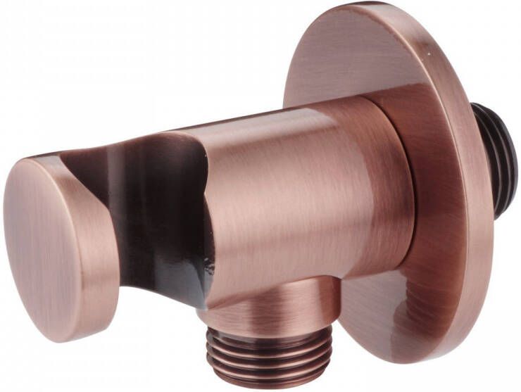 Salenzi Opsteek Handdouche met Wateruitlaat in Muur Giro Geborsteld Koper OUTLET