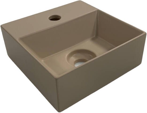 Salenzi Spy Fontein met clickwaste 30x30 cm mat taupe