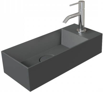 Salenzi Fontein Spy 45x20 cm Mat Antraciet (inclusief bijpassende waste) OUTLET