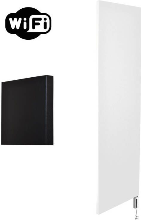 Sanicare Denso elektrische radiator 40x180cm wit mat met WiFi en thermostaat rechts wit