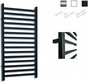 Sanicare design radiator Qubic 126 4 x60 cm. mat zwart
