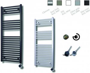 Sanicare electrische design radiator 111 8x45cm chroom-chroom