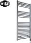 Sanicare Elektrische Radiator HWV Met Wifi 111 8x45 cm Gunmetal 596W Met Thermostaat Zwart Rechtsonder - Thumbnail 2