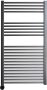 Sanicare electrische design radiator 111 8 x 60 cm. Gun metal met thermostaat chroom (linksonder) HRLEC601118 M - Thumbnail 2