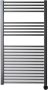 Sanicare electrische design radiator 111 8 x 60 cm. Gun metal met thermostaat zwart (rechtsonder) HRAEZ601118 M - Thumbnail 2