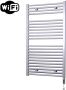 Sanicare Elektrische Radiator HWV Met Wifi 111 8x60 cm Zilver Grijs 730W Met Thermostaat Chroom Rechtsonder - Thumbnail 2