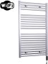 Sanicare Elektrische Radiator HWV Met Wifi 111 8x60 cm Zilver Grijs 730W Met Thermostaat Zwart Rechtsonder - Thumbnail 2