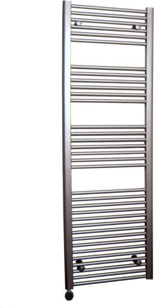 Sanicare elektrische design radiator 60x172cm inox-look met thermostaat links chroom