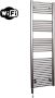 Sanicare Elektrische Radiator HWV Met Wifi 172x60 cm Inox Look 1127W Met Thermostaat Zwart Linksonder - Thumbnail 2