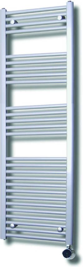 Sanicare elektrische design radiator 60x172cm zilvergrijs met thermostaat rechts chroom