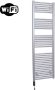 Sanicare Elektrische Radiator HWV Met Wifi 172x60 cm Zilver Grijs 1127W Met Thermostaat Zwart Linksonder - Thumbnail 2