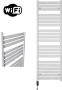 Sanicare Moda elektrische radiator 60x160cm wit mat met WiFi en thermostaat links zwart - Thumbnail 1