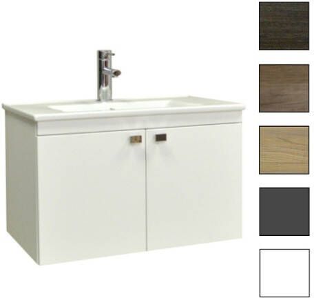 Sanicare Q5 badkamermeubel 2 deurs 80 cm grey-wood