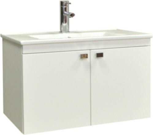 Sanicare Q5 badkamermeubel 2 deurs 80 cm hoogglans wit