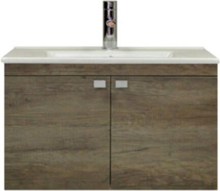 Sanicare Q5 badkamermeubel 2 deurs 80 cm truffel