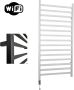 Sanicare Moda elektrische radiator 60x160cm wit mat met WiFi en thermostaat links zwart - Thumbnail 2