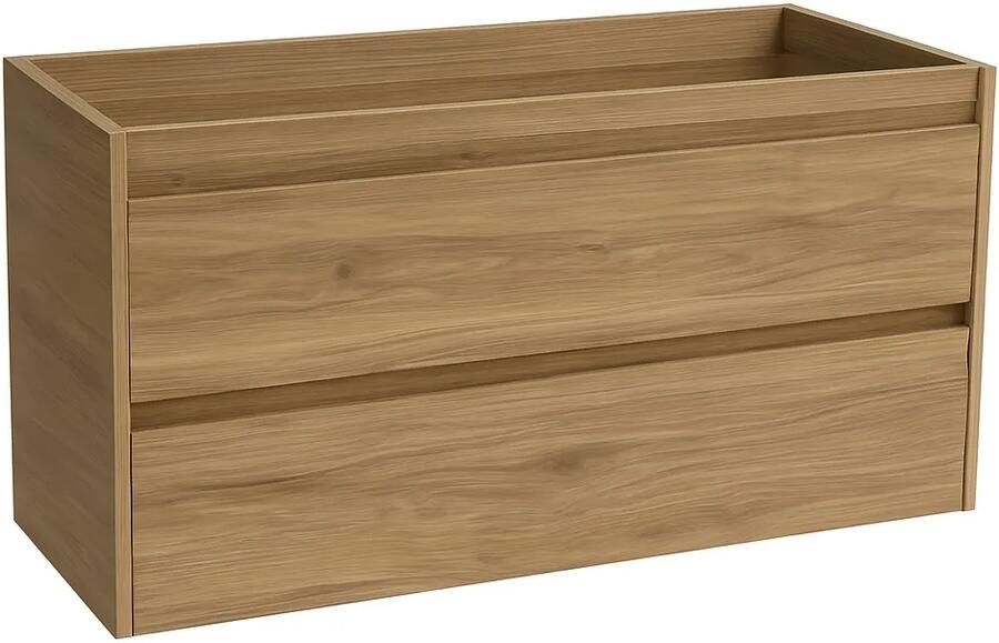 Sanicare Avenza onderkast 120cm met 2 sifon uitsparingen diveria oak