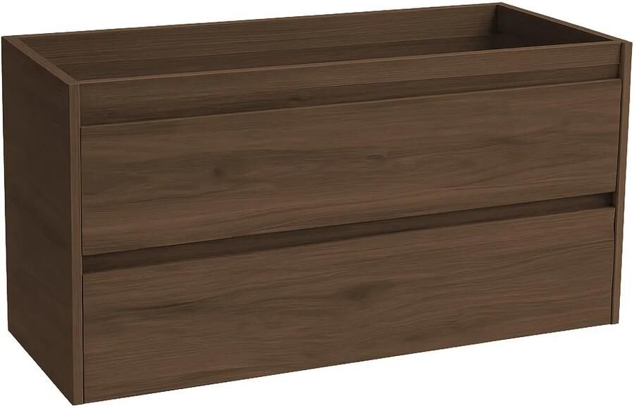 Sanicare Avenza onderkast 120cm met 2 sifon uitsparingen nera oak