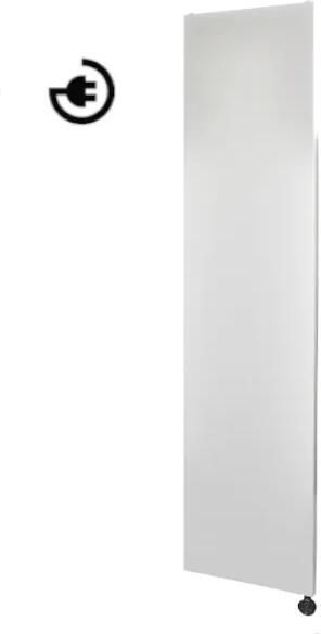Sanicare electrische design radiator Denso 180 x 40 cm. mat wit met thermostaat zwart (linksonder) HRLEZ401800 W - Foto 3