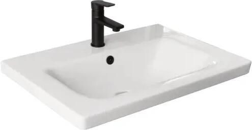 Sanicare Q18 keramische wastafel 65cm met kraangat wit glans