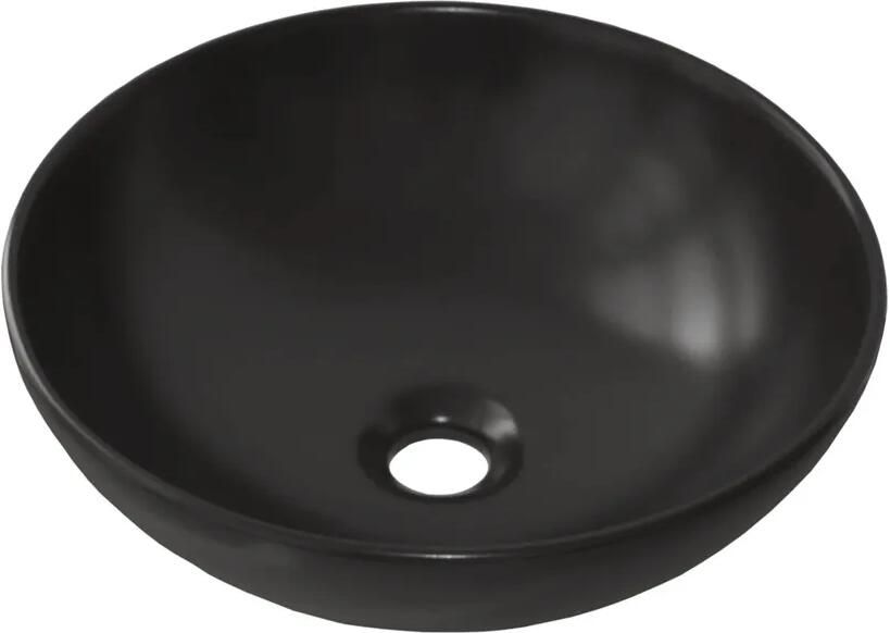 Sanicare Rondo keramische waskom rond 40cm zwart mat