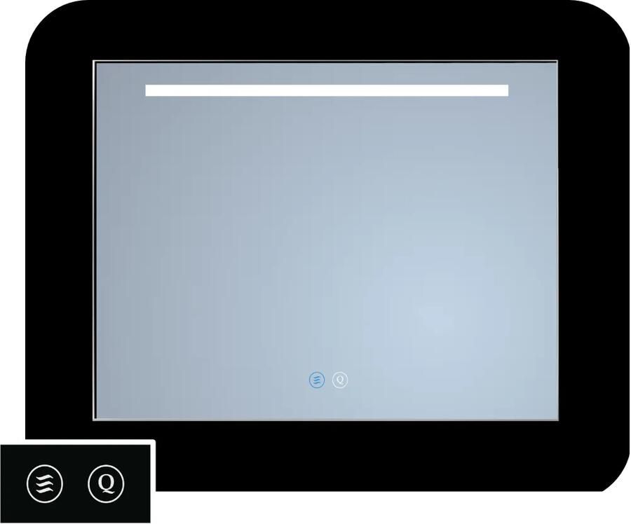 Sanicare Tutti LT1 spiegel zwart met verwarming verlichting en touch bediening 120cm