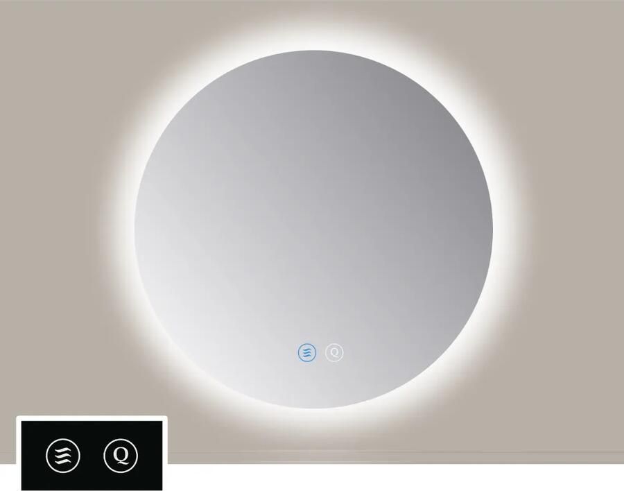 Sanicare Tutti RTA ronde spiegel met verwarming verlichting rondom en touch bediening 100cm