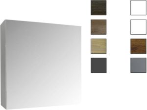 Sanicare Spiegelkast Qlassics 60 cm. 1 dubbelzijdige spiegeldeur grey-wood