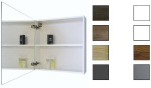 Sanicare Spiegelkast Qlassics 60 cm. 1 dubbelzijdige spiegeldeur zijdeglans wit