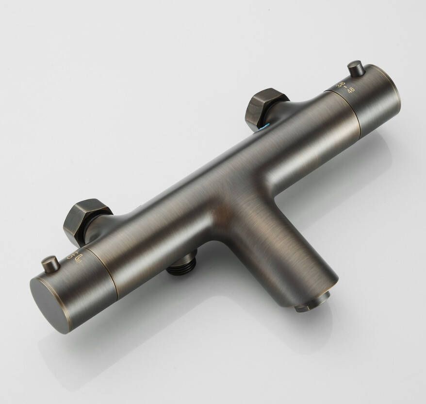 Saniclear Antique thermostatische opbouw badkraan verouderd messing