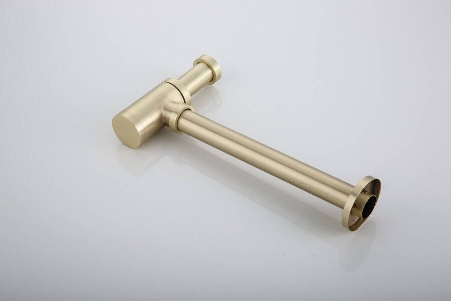Saniclear Brass sifon geborsteld messing mat goud