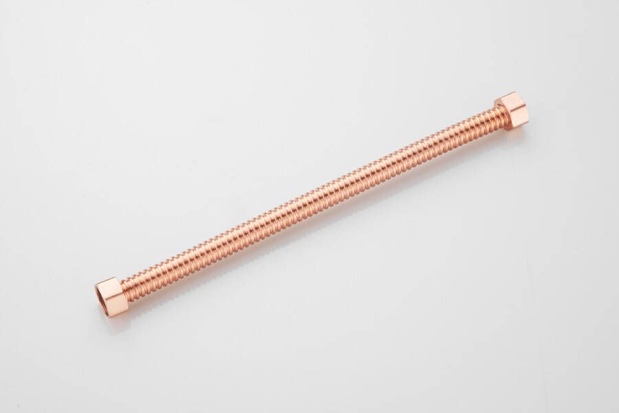 Saniclear Copper aansluitslang 30cm 1 2" x 1 2" koper geborsteld