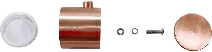 Saniclear Copper temperatuurknop tbv badkraan & regendouche opbouw
