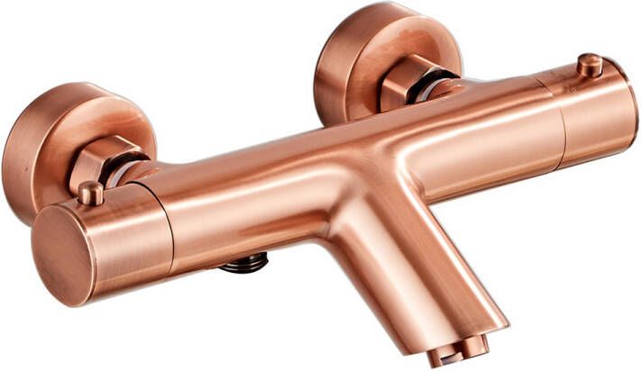 Saniclear Copper thermostatische opbouw badkraan geborsteld koper