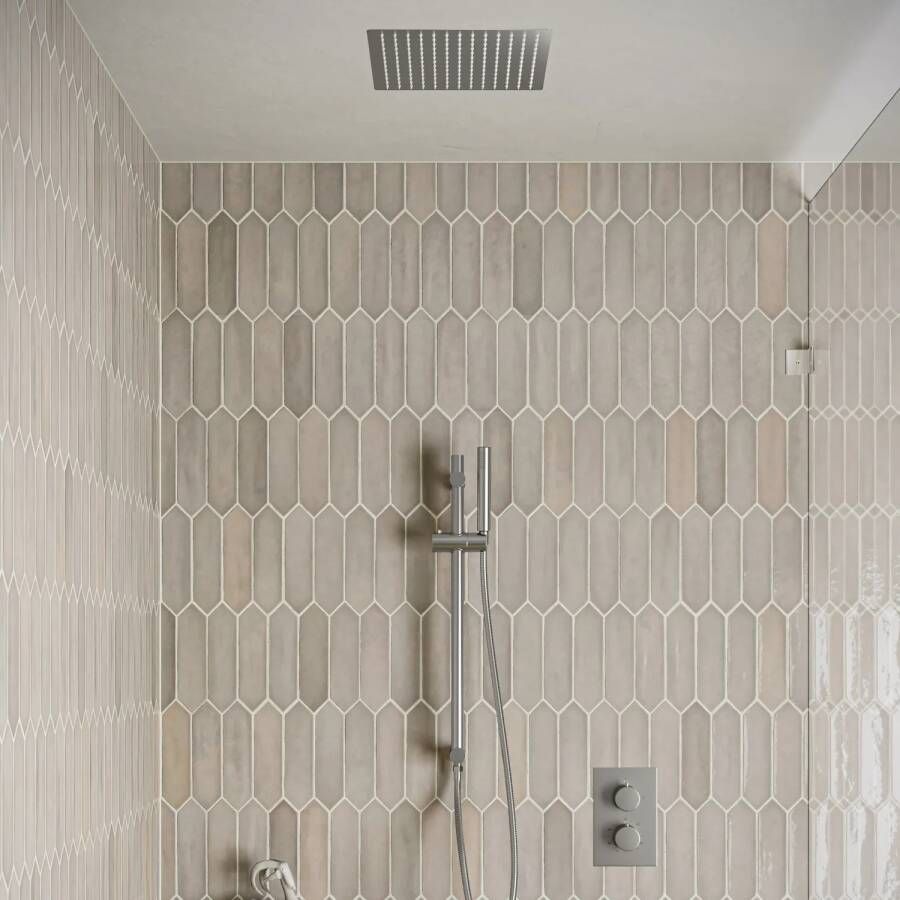 Saniclear Cube inbouw regendouche met inbouw douchekop 30x30cm glijstang en staafhanddouche RVS