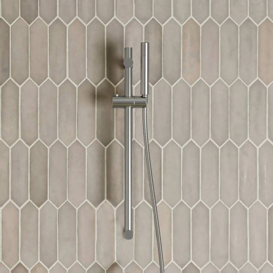 Saniclear Exclusive glijstangset met staafhanddouche RVS