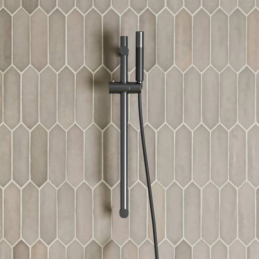 Saniclear Iron Pro glijstangset met staafhanddouche verouderd ijzer gunmetal
