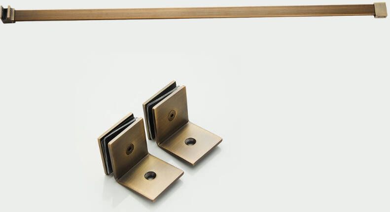 Saniclear Modern klemmen + stabilisatiestang 100cm verouderd messing