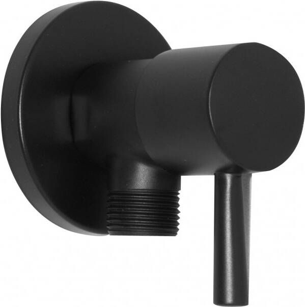 Saniclear Nero hoek stopkraan 1 2 x 3 8'' zwart