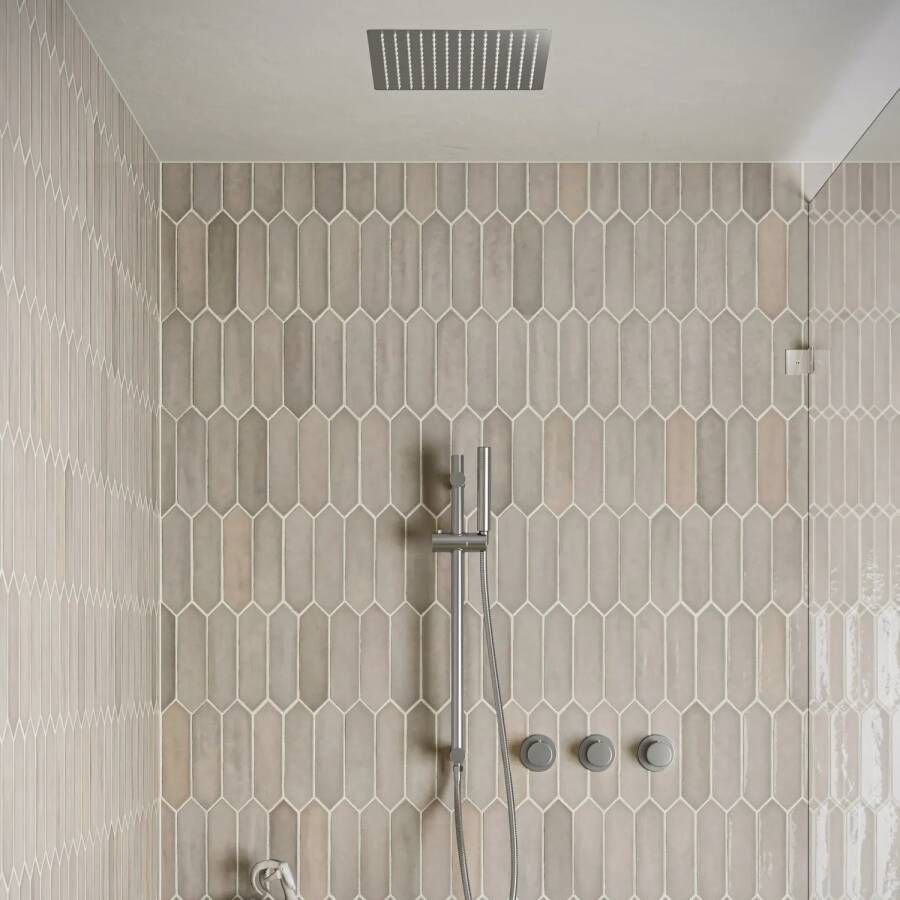Saniclear Plus inbouw regendouche met inbouw douchekop 30x30cm glijstang en staafhanddouche RVS