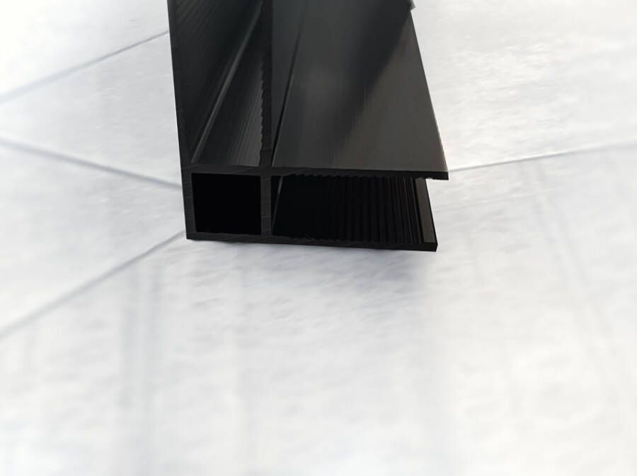 Saniclear Redro hoekprofiel mat zwart 8mm