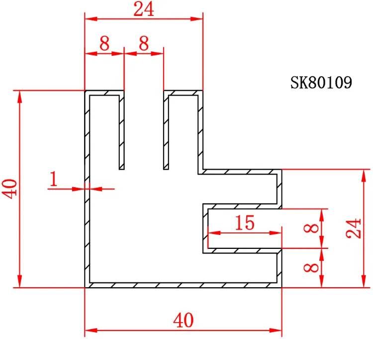 Saniclear Redro hoekprofiel verouderd messing 8mm