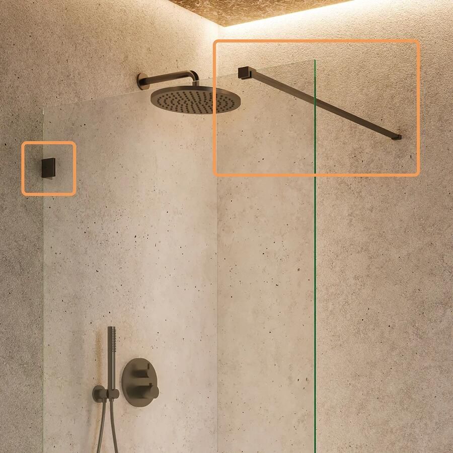 Saniclear Modern klemmen + stabilisatiestang 100cm verouderd ijzer