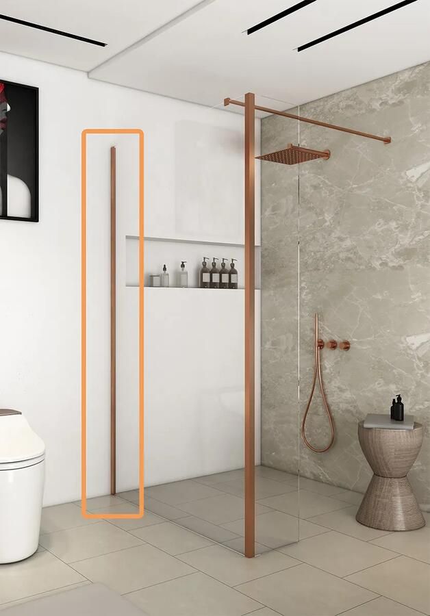 Saniclear Redro Copper muurprofiel geborsteld koper